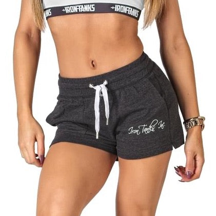 Iron Tanks Women s Impact Gym Shorts Charcoal 9 for 9