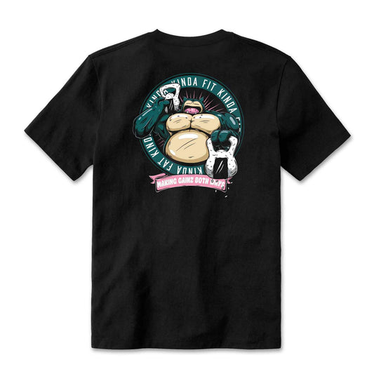 Kinda Fit Kinda Fat Big Sleepy Tee (Black)