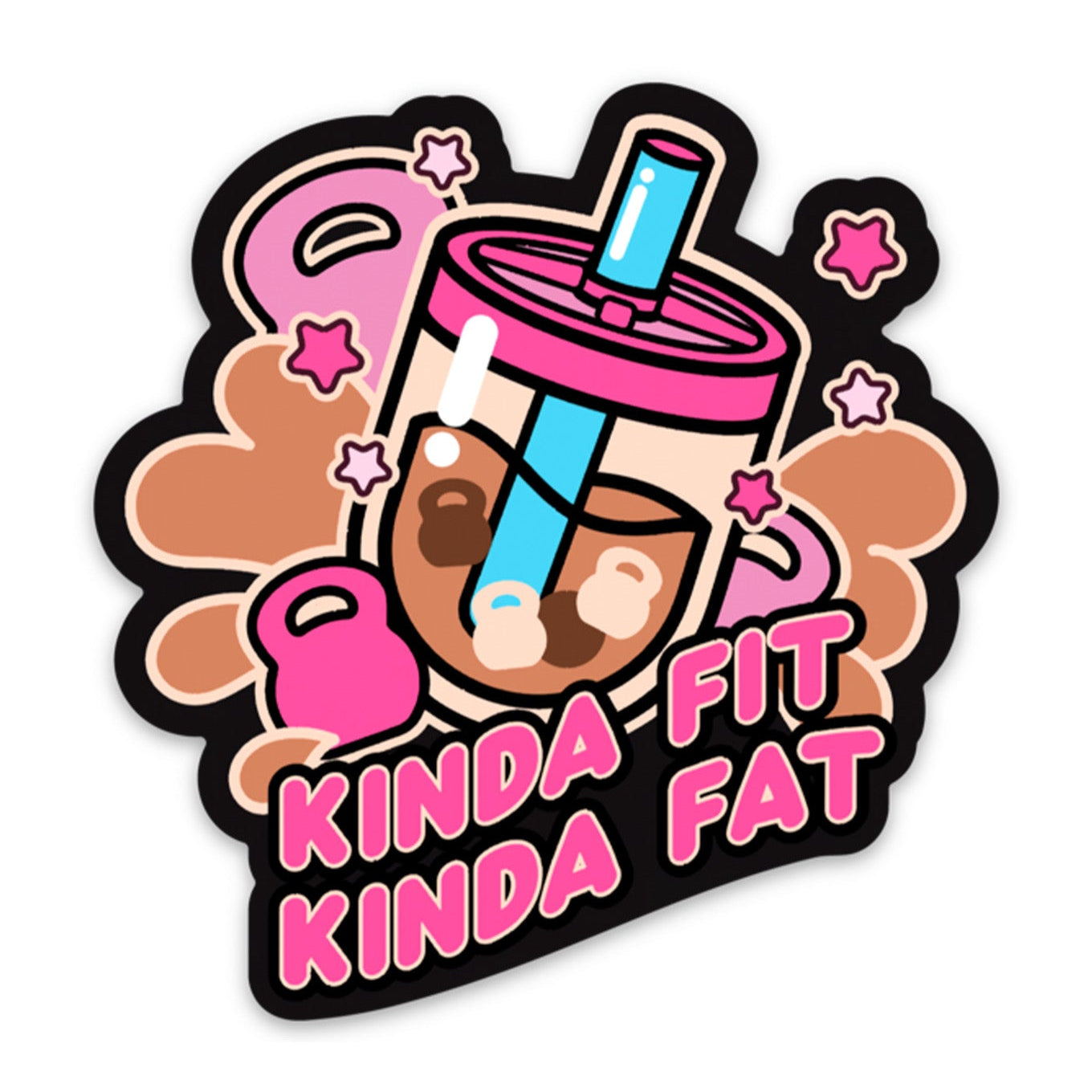 Kinda Fit Kinda Fat Boba Bulk Tea Sticker