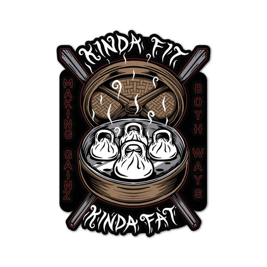 Kinda Fit Kinda Fat Gym Sum Sticker