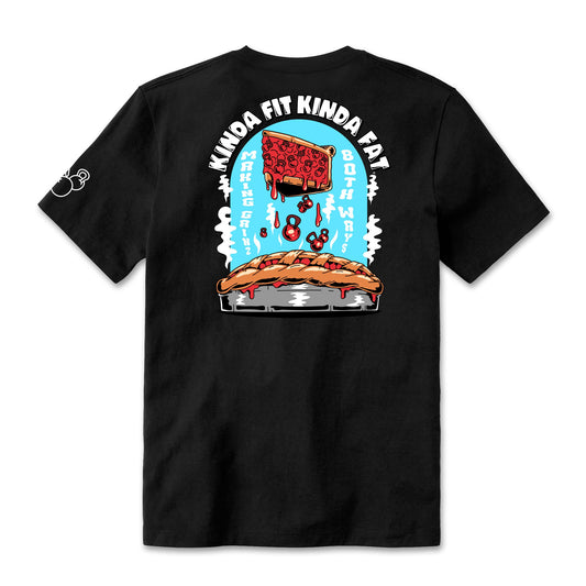 Kinda Fit Kinda Fat In Gainz We Crust Tee (Black)