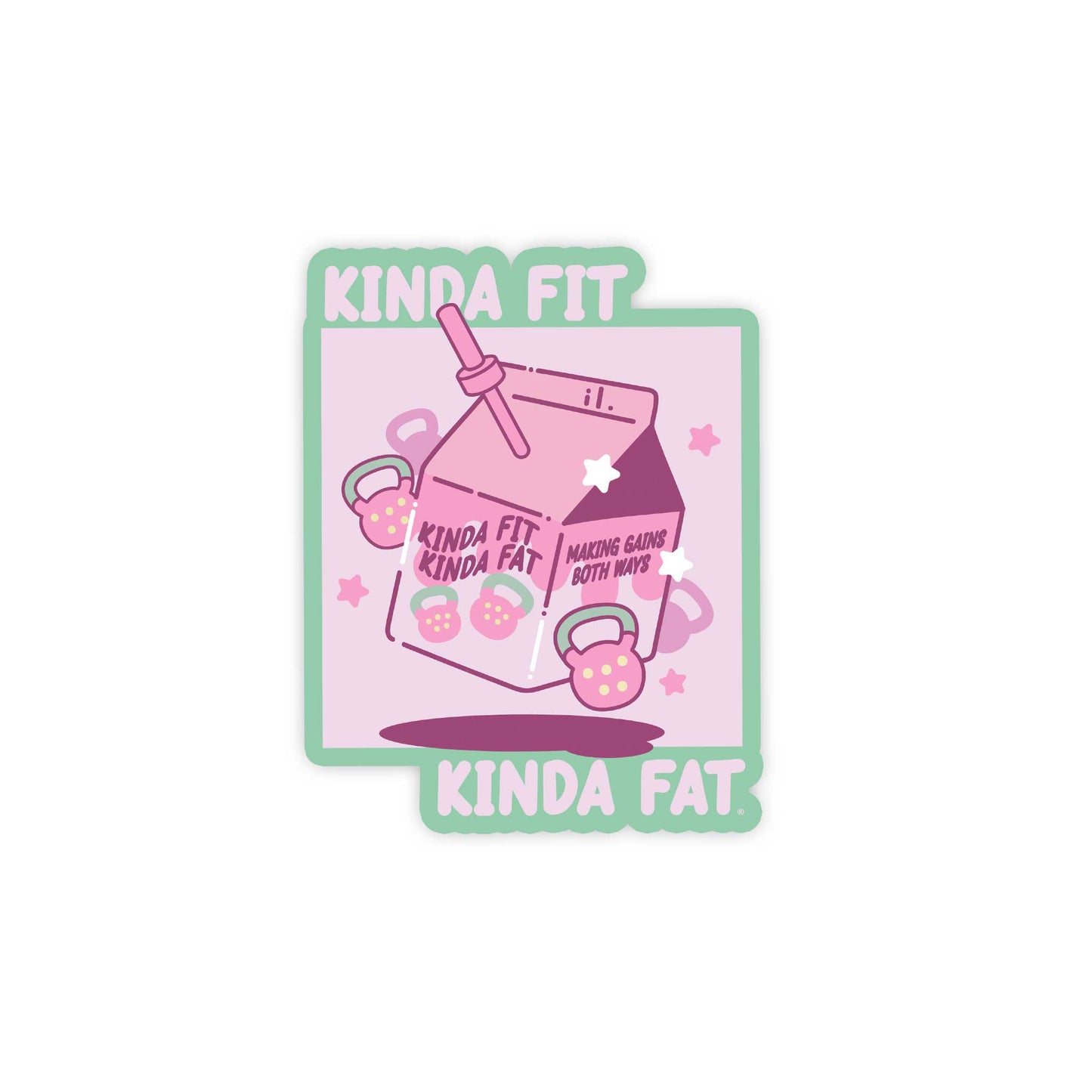 Kinda Fit Kinda Fat Strawberry Bulk Sticker