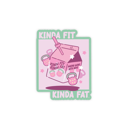 Kinda Fit Kinda Fat Strawberry Bulk Sticker