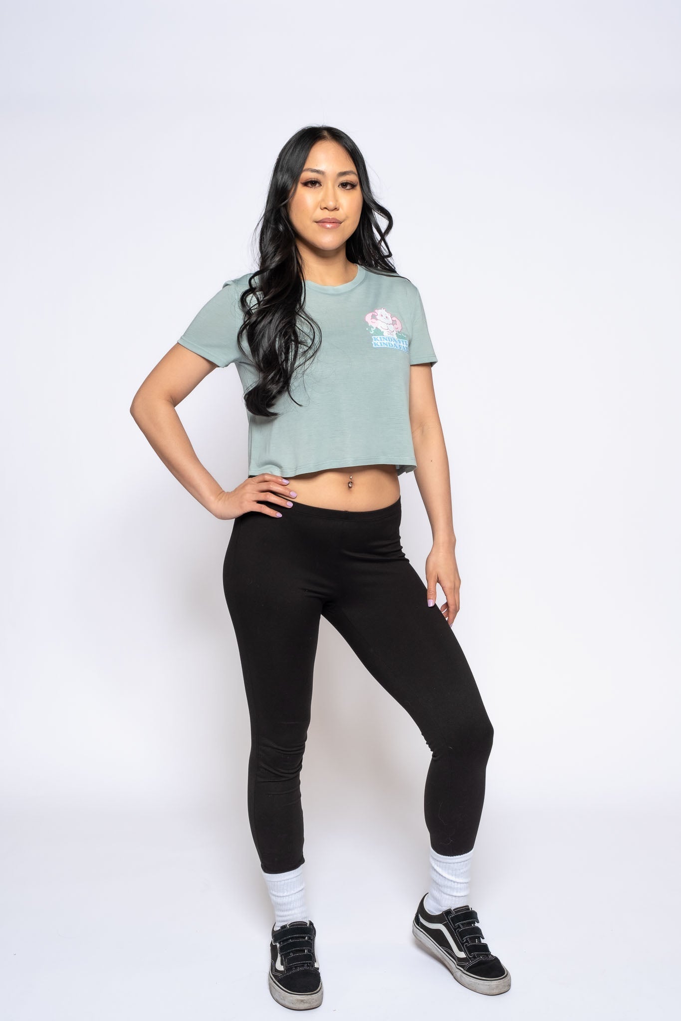 Kinda Fit Kinda Fat Strong Panda Cropped Tee