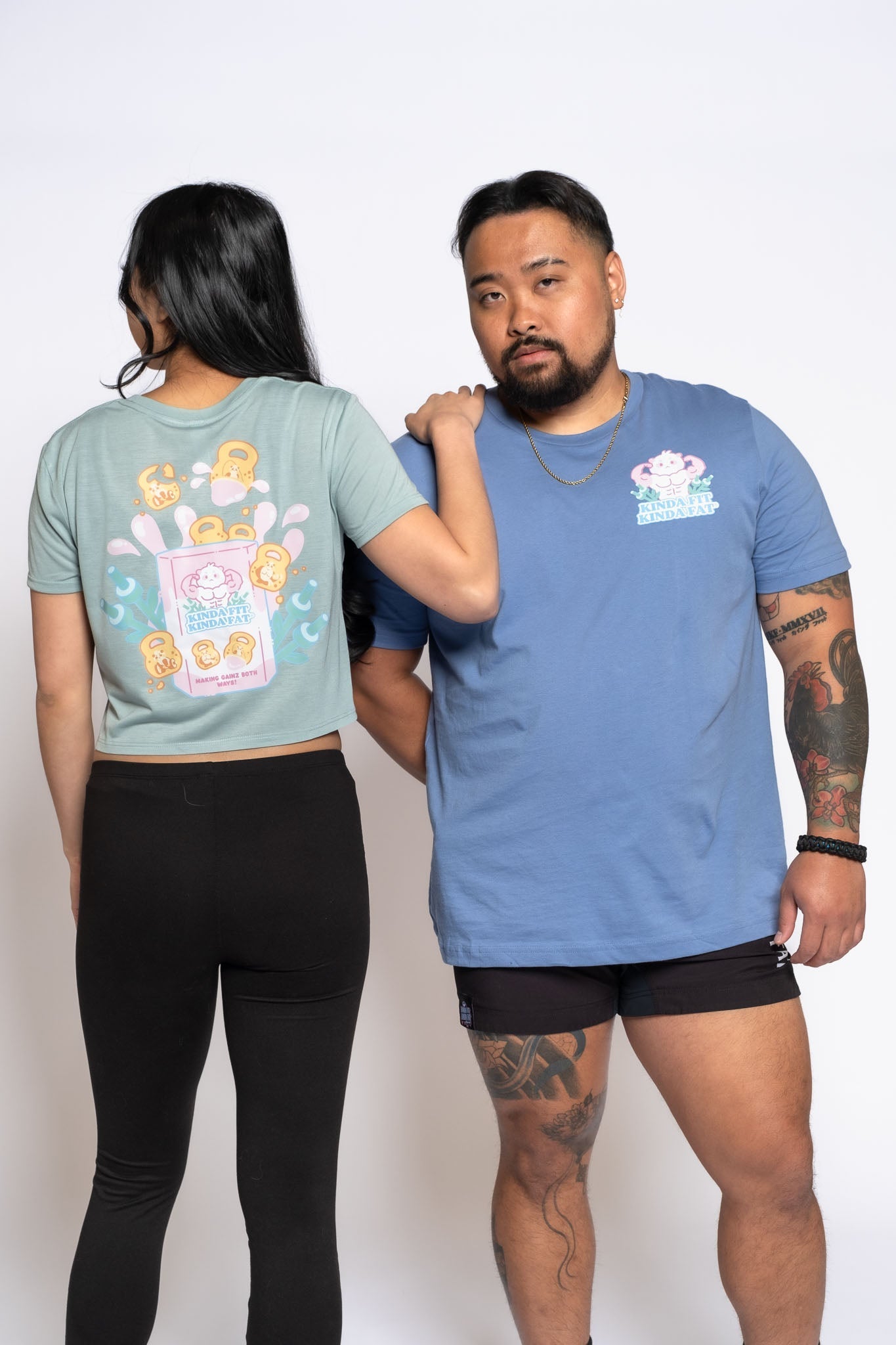 Kinda Fit Kinda Fat Strong Panda Cropped Tee