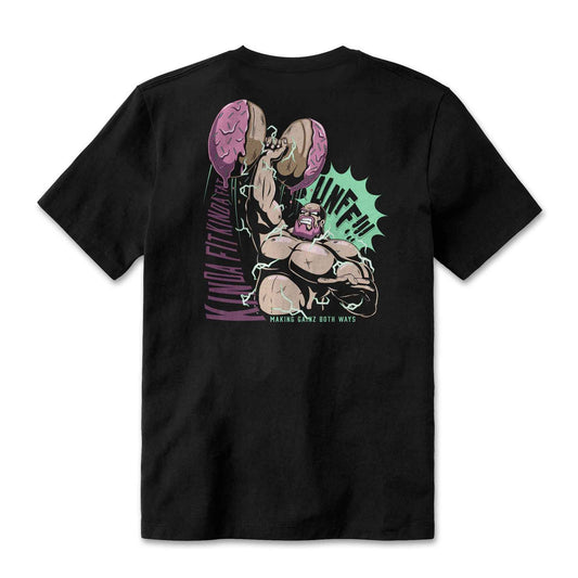Kinda Fit Kinda Fat Strongmanime Tee (Black)