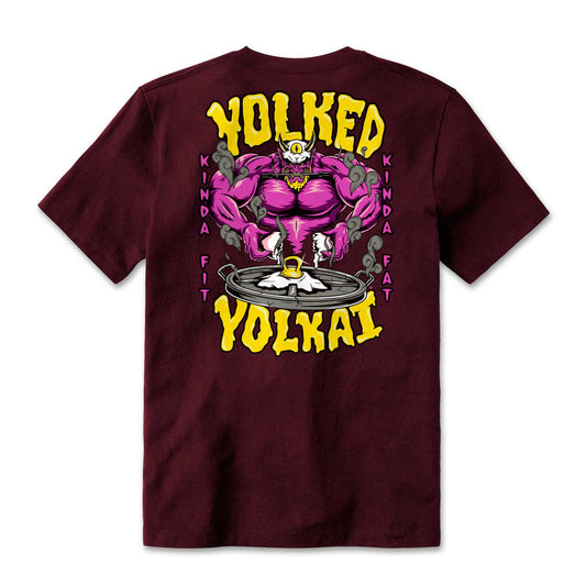 Kinda Fit Kinda Fat Yolked Yolkai Tee (Maroon)